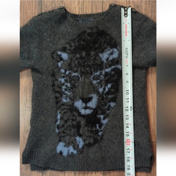 Stella McCartney For Gap Kids Gray Cheetah Cashmere Blend Sweater XXL (14-16). - Picture 10 of 16